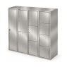 lockers with solid stainless steel doors