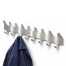 10 hook stainless steel coat rail