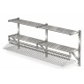 wall mounted coat rack with double shelf