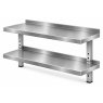 twin tier stainless steel shelves