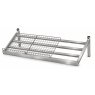stainless steel angled display shelves