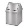 stainless steel flip top bin