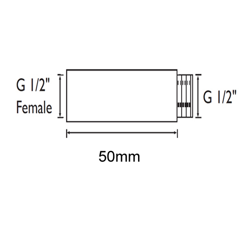 50mm bib tap extension dimensions