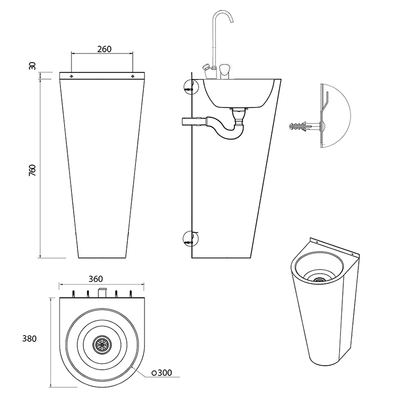 dimensions of bottle filler and drinking fountain