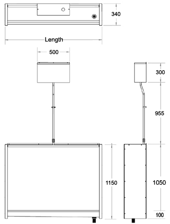 floor recessed urinal dimensions