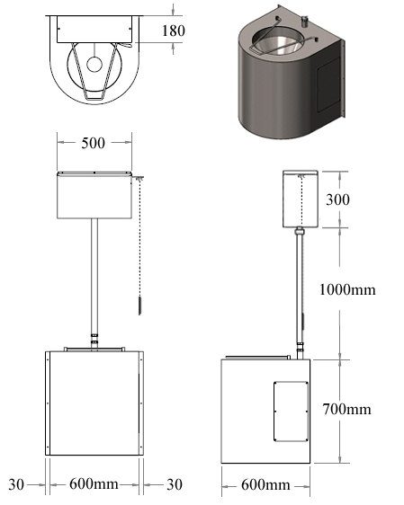 floor standing sluice sink dimensions