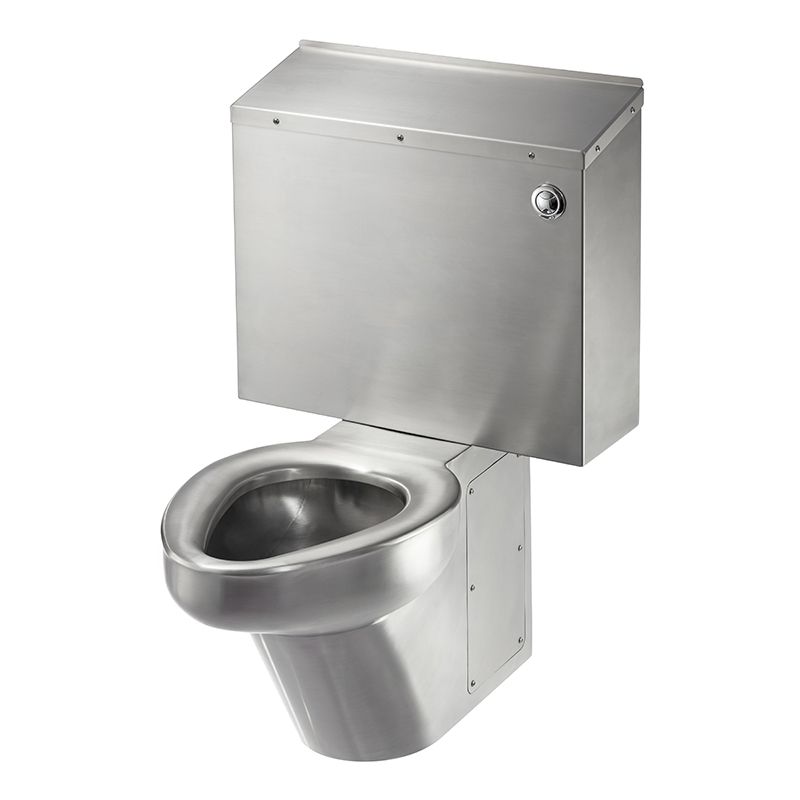 WC TIOLET PAN WITH HORIZONTAL OUTLET STAINLESS STEEL 