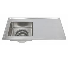 stainless steel plaster sink with drainer