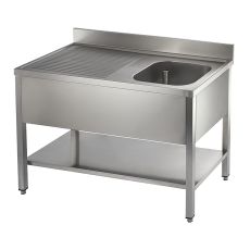 1200mm catering sink with left drainer