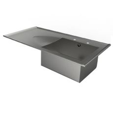 inset catering sink with drainer