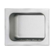 recessed stainless steel soap dish