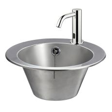 inset hand basin with infrared tap