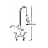 catering pot wash tap with pan filler