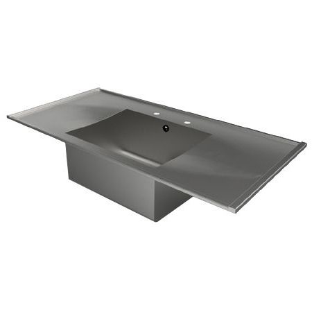 Inset Single Bowl Double Drainer Catering Sink Tops image