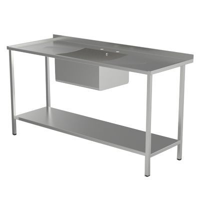 Single Bowl Double Drainer Catering Sink Unit image
