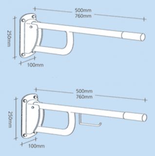 Single Hinged Arm Support Rail image