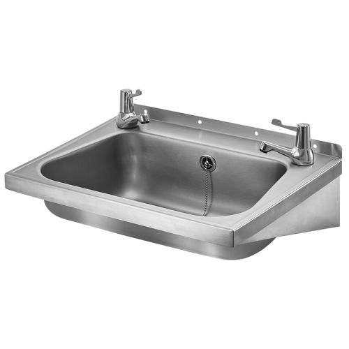 Stainless Steel Wash Hand Basin With Lever Taps image