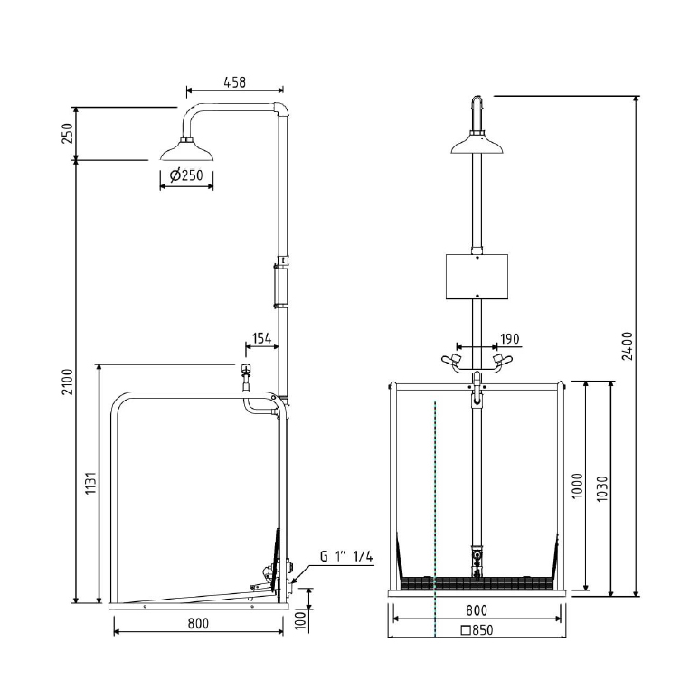 foot-operated-emergency-shower-and-eyewash-dimensions